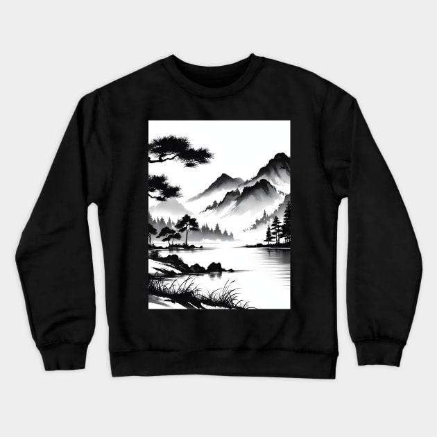 Japanese Art: Exploring Ancient Beauty and Modern Expression Crewneck Sweatshirt by insaneLEDP